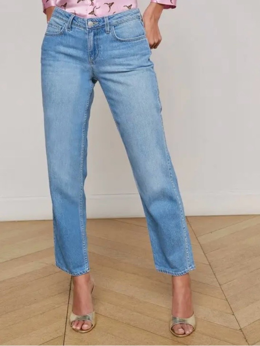 L’Agence Nevia Low Rise Straight Leg in Caster size 23